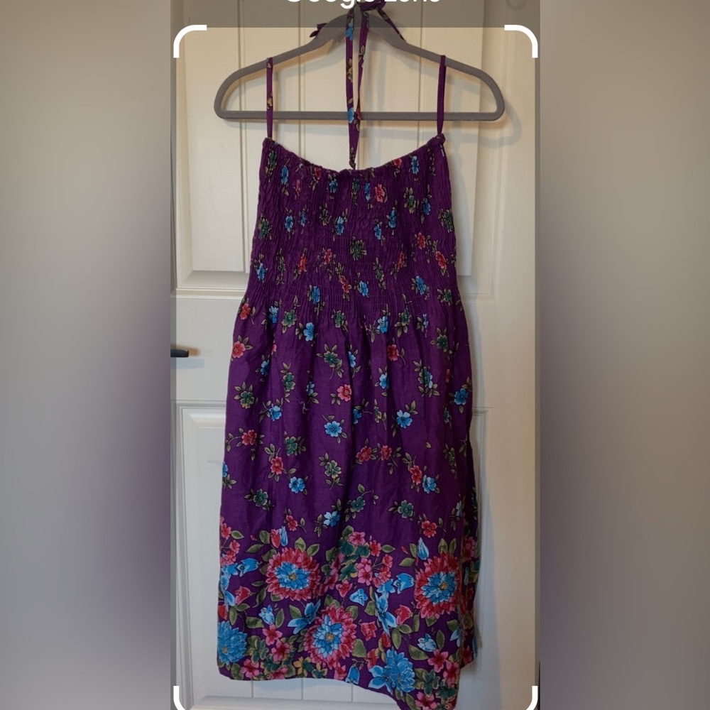 Halter top dress. Those are not shoulder straps in the picture, just for hanging